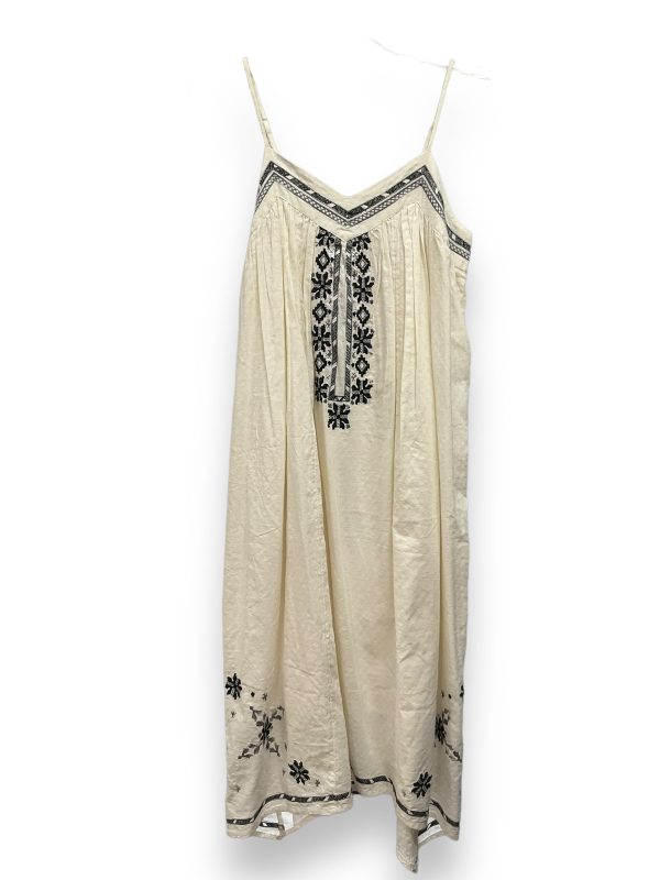 Black & Cream Dress Casual Midi Lucky Brand, Size S Online