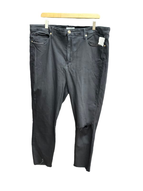 Black Denim Pants Other Good American, Size 24 Supply