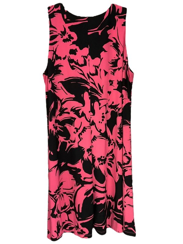 Black & Pink Dress Casual Midi Anne Klein, Size 12 Online now