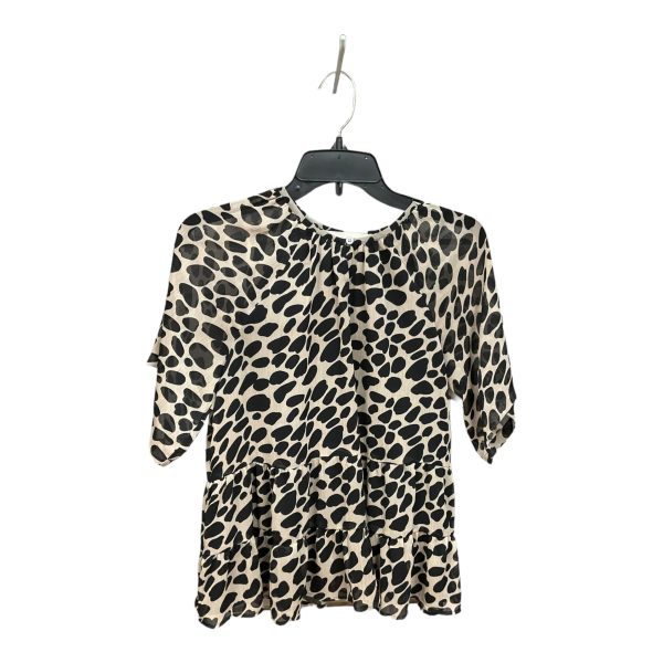 Animal Print Blouse Long Sleeve Loft, Size Petite   S Sale