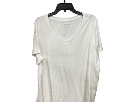 White Top Short Sleeve Basic Soft Surroundings, Size 1x Online now