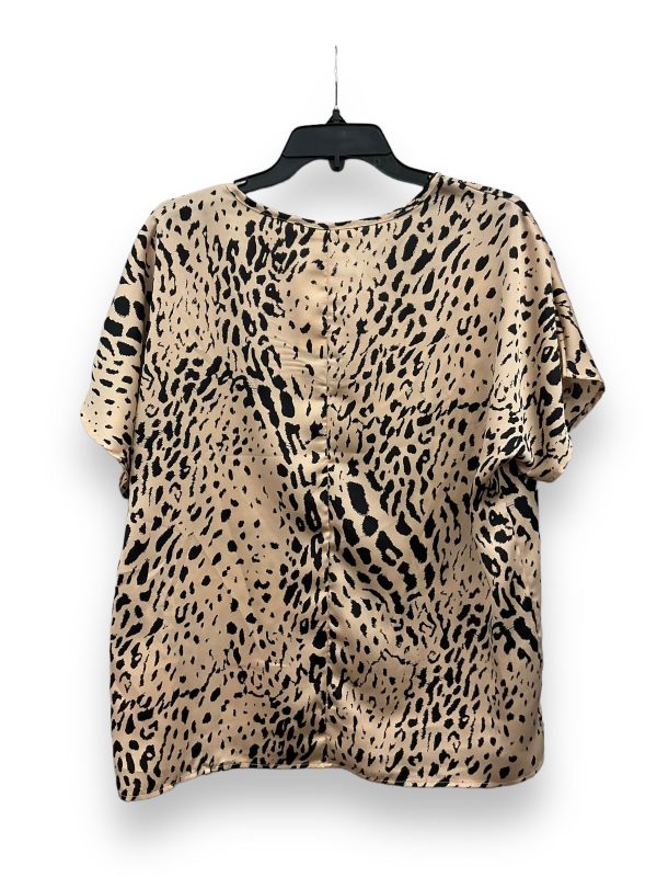 Animal Print Blouse Short Sleeve Entro, Size S For Cheap