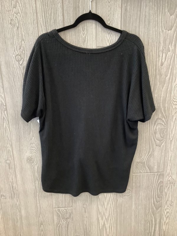 Black Top Short Sleeve Clothes Mentor, Size 2x Online now