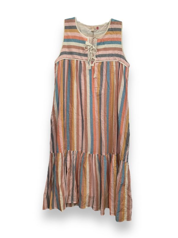 Striped Pattern Dress Casual Maxi Cmc, Size S For Discount