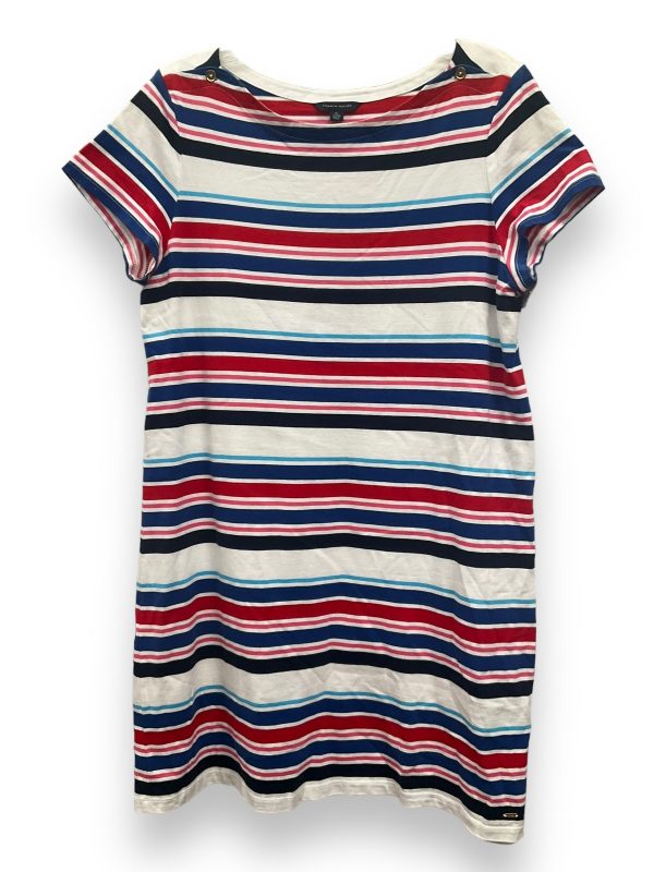 Striped Pattern Dress Casual Midi Tommy Hilfiger, Size L For Cheap