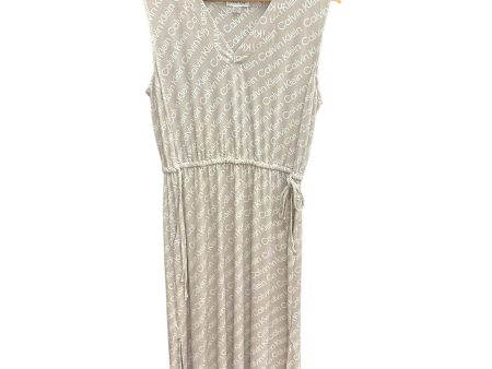 Tan & White Dress Casual Maxi Calvin Klein, Size M Cheap