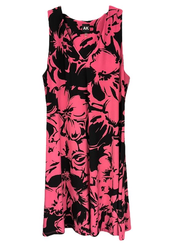 Black & Pink Dress Casual Midi Anne Klein, Size 12 Online now