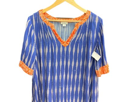 Blue & Orange Top Short Sleeve Sundance, Size S Fashion