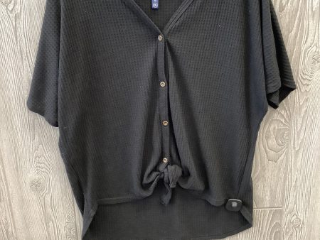 Black Top Short Sleeve Clothes Mentor, Size 2x Online now