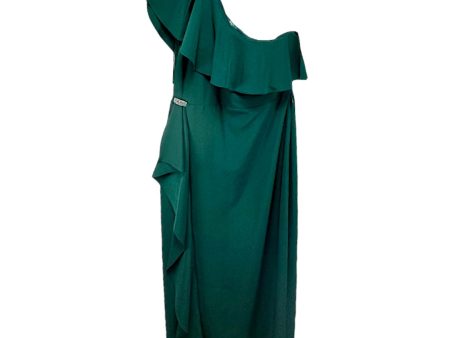 Ruffled One-Shoulder Gown Lauren By Ralph Lauren, Size 10 Fashion