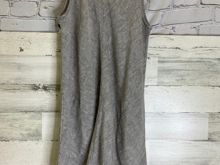 Beige Dress Casual Midi Lands End, Size M Sale