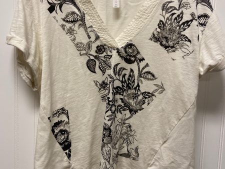 Black & Cream Top Short Sleeve Anthropologie, Size Xs Fashion