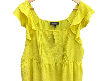 Yellow Top Sleeveless Lane Bryant, Size 1x Cheap