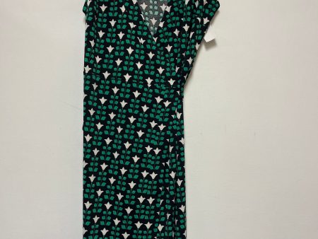 Black & Green Dress Casual Midi Ann Taylor, Size S Hot on Sale