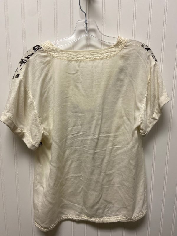 Black & Cream Top Short Sleeve Anthropologie, Size Xs Fashion