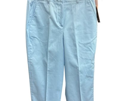 Blue Pants Cropped Larry Levine, Size 6 on Sale