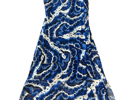 Blue & White Dress Casual Midi Desigual, Size M Discount