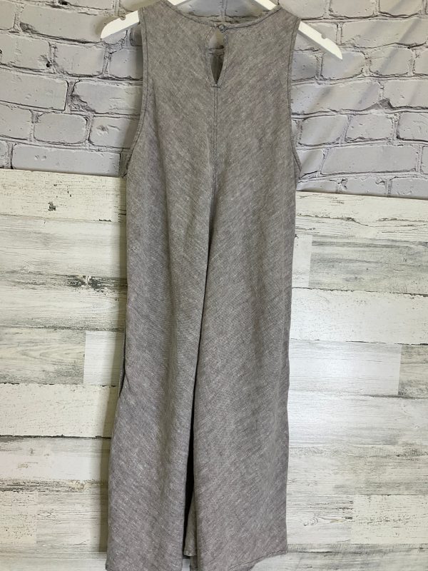 Beige Dress Casual Midi Lands End, Size M Sale